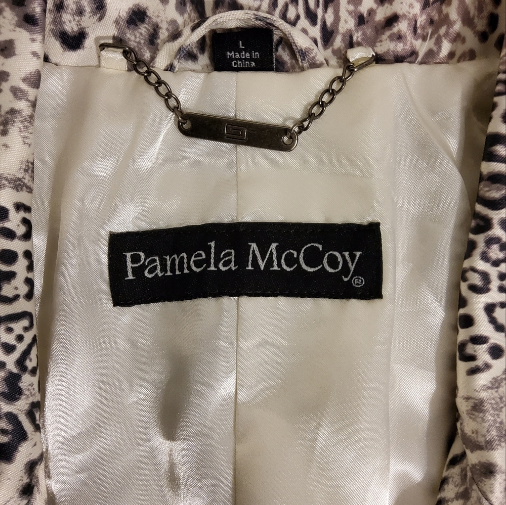 Pamel McCoy Size L Animal Print Jacket - Picture 9 of 11